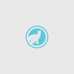 Minimalist pet care logo design featuring cat and dog in a modern circle