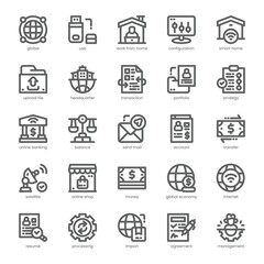 Fototapeta premium Global Network Icon pack for your website, mobile, presentation, and logo design. Global Network Icon outline design. Vector graphics illustration and editable stroke.