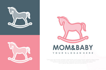 baby toy logo design . vector illustration