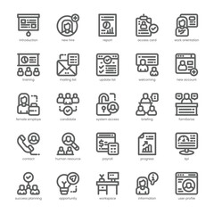 Onboarding Icon pack for your website, mobile, presentation, and logo design. Onboarding Icon outline design. Vector graphics illustration and editable stroke.