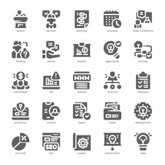 Presentation Icon pack for your website, mobile, presentation, and logo design. Presentation Icon solid design. Vector graphics illustration and editable stroke.