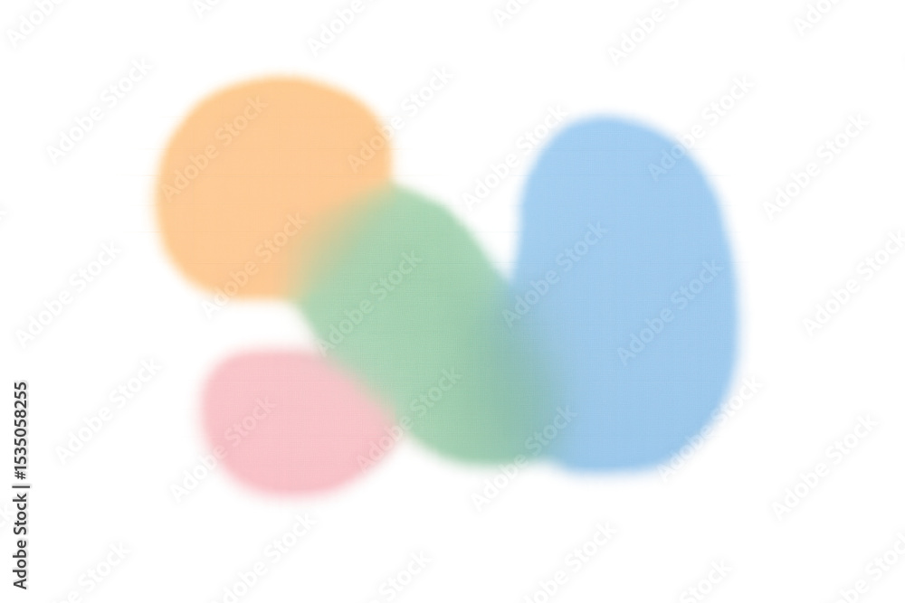 Poster pastel color clouds merging and blending softly, generating ethereal gradient pattern against transp