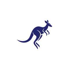 Kangaroo Logo. Minimalist Black Silhouette Design for Bold and Agile Branding