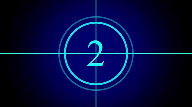 countdown timer 7 seconds animation retro projector style style countdown animated video. 7 seconds from 7 to 0 number Old retro wipe rolling effect.