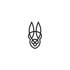 Kangaroo Logo. Minimalist Black Silhouette Design for Bold and Agile Branding