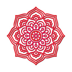 Abstract Ornamental Mandala Motif Vector Design Illustration