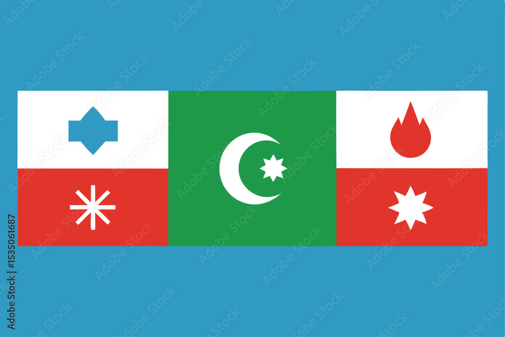 Aufkleber azerbaijan flag icon set high quality design for digital and print projects