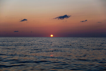 sunset on the beach