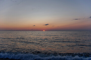 sunset over the sea