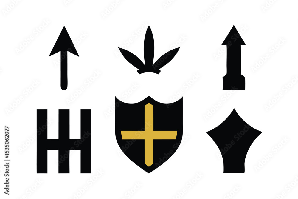 Poster barbados national flag icon set a single high quality graphic design element for digital and print p