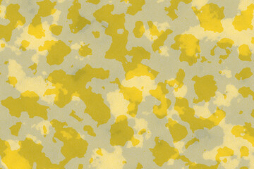 Abstract yellow and off white cow print pattern texture background