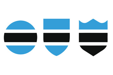Botswana flag icon set a high quality design featuring the national flag of botswana