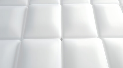 Soft-padded white blocks arranged like cushioned squares over a clean neutral white background, ideal for soft UI themes