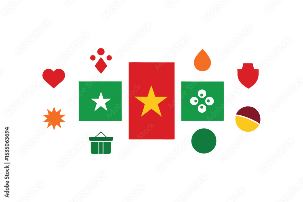 Poster burkina faso flag icon set a high quality design featuring the national flag in various formats for 