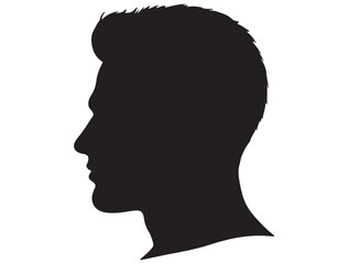 MAN HEAD PROFILE SILHOUETTE