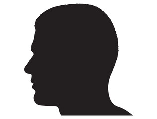 MAN HEAD PROFILE SILHOUETTE