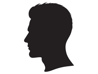 MAN HEAD PROFILE SILHOUETTE