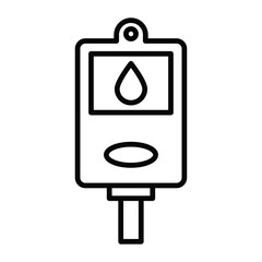 Obraz premium blood glucose icon Outline isolated logo mark