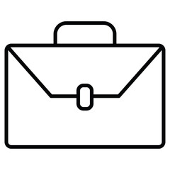 Briefcase icon Outline isolated logo mark
