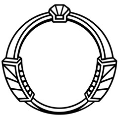 Geometric Bracelet Line Art Vector