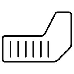 Car mud flap icon Outline isolated logo mark