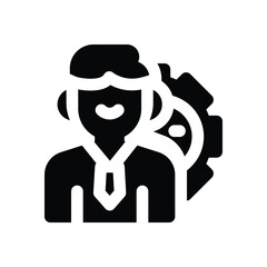 staff glyph icon. Strong and solid vector icon for websites, mobile interfaces, presentations, and visual branding. High quality and easy to edit.