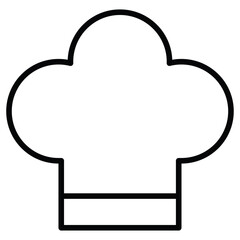 Chef hat icon Outline isolated logo mark