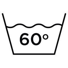 Clothing care icon Outline isolated logo mark