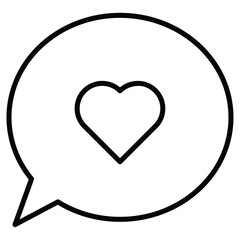Comment icon Outline isolated logo mark