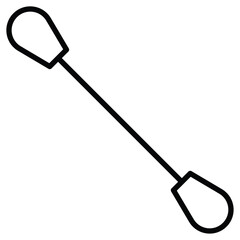 Cotton buds icon Outline isolated logo mark