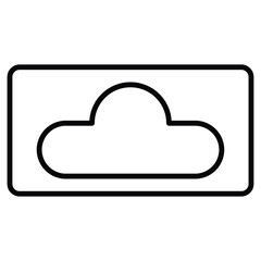 Euro hook icon Outline isolated logo mark