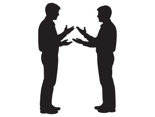 MENS ARGUING SILHOUETTE 