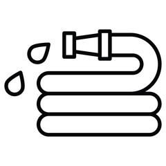 garden hose icon Outline isolated logo mark