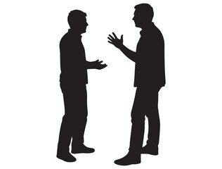 MENS ARGUING SILHOUETTE 