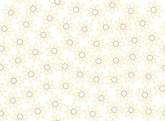 seamless floral pattern, vector seamless pattern with polka dots sunflowers isolated on white background with copy space for text