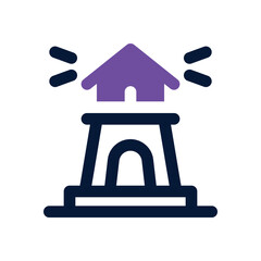 lighthouse duotone icon. Sleek and modern vector icon for websites, mobile apps, marketing materials, and corporate design. Fully scalable and ready to use.