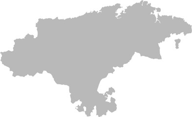 Cantabria, Spain – administrative vector map with province boundaries (Web Mercator projection, PPT-compatible & fully editable)