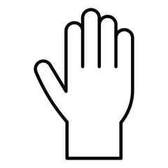 Hand icon Outline isolated logo mark