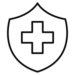 Obraz premium Health insurance icon Outline isolated logo mark