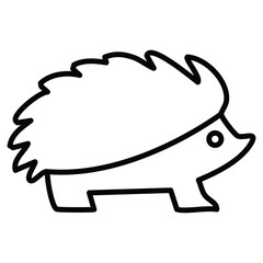 Hegdehog icon Outline isolated logo mark