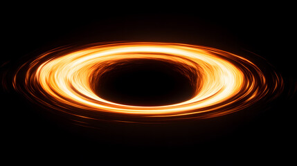 Artistic Depiction of a Black Hole with Radiant Accretion Disk