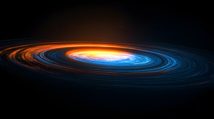 Spiral Galaxy with Bright Core and Radiant Rings