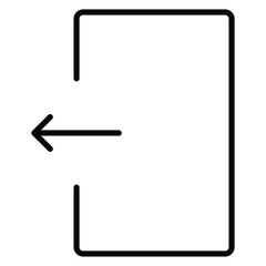Logout icon Outline isolated logo mark