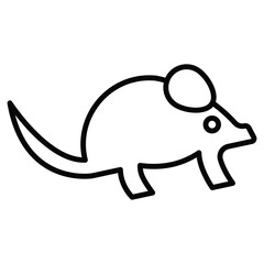 Mouse animal icon Outline isolated logo mark