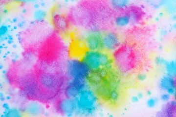 Water color painting abstract art colorful texture background design.