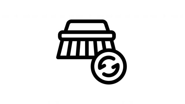 wooden brush minimalist stroke animation