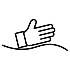 physiotherapy icon Outline isolated logo mark