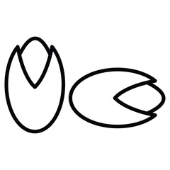 pistachio icon Outline isolated logo mark