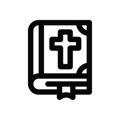 Obraz premium bible line icon. Clean and minimalist vector icon for websites, mobile apps, presentations, and logos. Fully scalable and customizable for any project.
