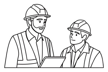 Project Brief by Construction Manager Line Drawing